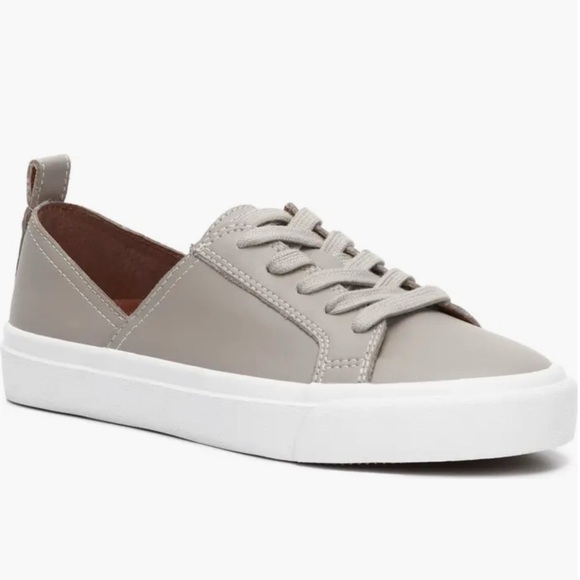 Lucky Brand Gray Leather Sneakers - Picture 1 of 9